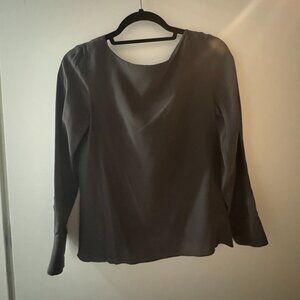 Gray XS Club Monaco Blouse With Detailed Back